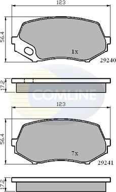 Comline CBP02007 - Гальмівні колодки, дискові гальма autocars.com.ua