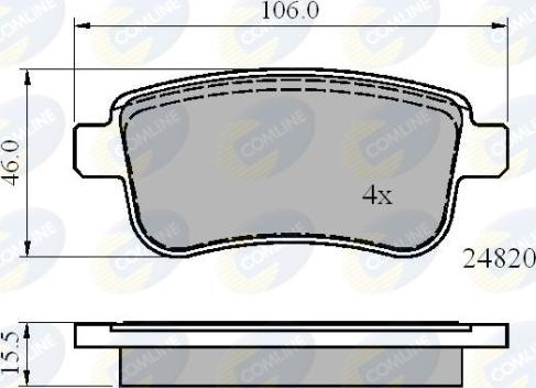 Comline CBP02014 - Тормозные колодки, дисковые, комплект avtokuzovplus.com.ua