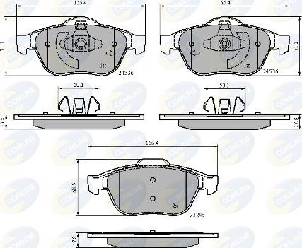 Comline CBP02019 - Тормозные колодки, дисковые, комплект avtokuzovplus.com.ua