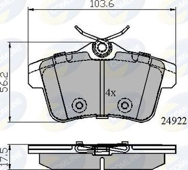 Comline CBP02045 - Гальмівні колодки, дискові гальма autocars.com.ua