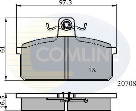 Comline CBP0204 - Тормозные колодки, дисковые, комплект avtokuzovplus.com.ua