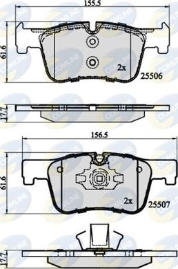 Comline CBP02130 - Тормозные колодки, дисковые, комплект avtokuzovplus.com.ua