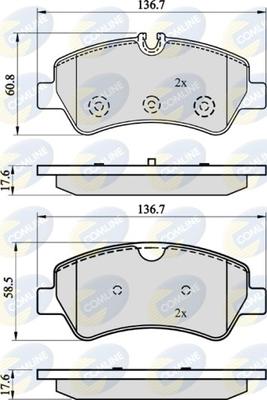 Comline CBP02143 - Гальмівні колодки, дискові гальма autocars.com.ua