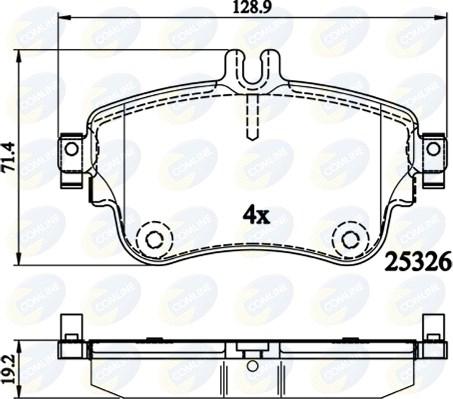 Comline CBP02151 - Гальмівні колодки, дискові гальма autocars.com.ua