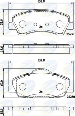 Comline CBP02199 - Тормозные колодки, дисковые, комплект autodnr.net