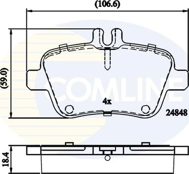 Comline CBP02209 - Гальмівні колодки, дискові гальма autocars.com.ua