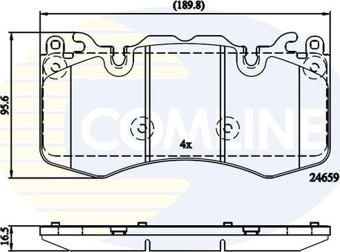 Comline CBP02211 - Гальмівні колодки, дискові гальма autocars.com.ua