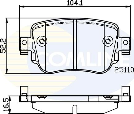 Comline CBP02220 - Гальмівні колодки, дискові гальма autocars.com.ua