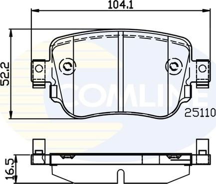 Comline CBP02220 - Тормозные колодки, дисковые, комплект avtokuzovplus.com.ua