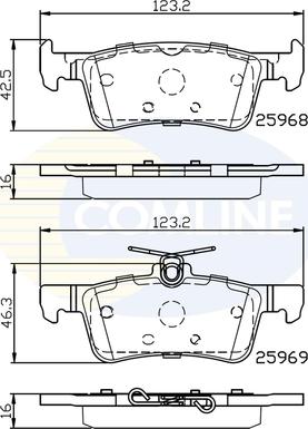 Comline CBP02233 - Тормозные колодки, дисковые, комплект avtokuzovplus.com.ua