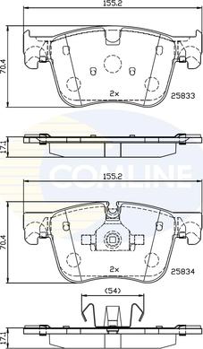 Comline CBP02236 - Гальмівні колодки, дискові гальма autocars.com.ua