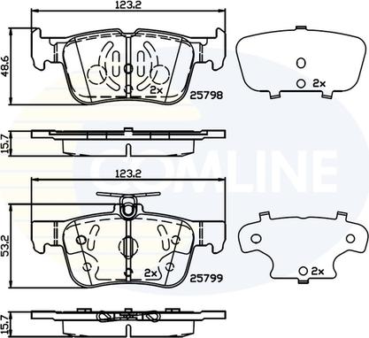 Comline CBP02243 - Гальмівні колодки, дискові гальма autocars.com.ua