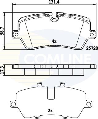 Comline CBP02256 - Тормозные колодки, дисковые, комплект autodnr.net