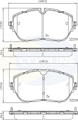 Comline CBP02260 - Тормозные колодки, дисковые, комплект avtokuzovplus.com.ua