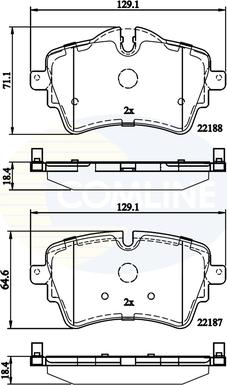 Comline CBP02261 - Тормозные колодки, дисковые, комплект avtokuzovplus.com.ua