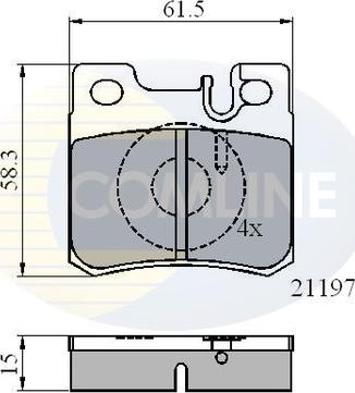 Comline CBP0226 - Тормозные колодки, дисковые, комплект avtokuzovplus.com.ua