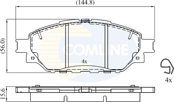 Comline CBP02305 - Гальмівні колодки, дискові гальма autocars.com.ua