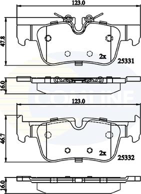 Comline CBP02318 - Гальмівні колодки, дискові гальма autocars.com.ua