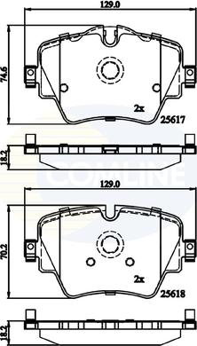 Comline CBP02319 - Гальмівні колодки, дискові гальма autocars.com.ua