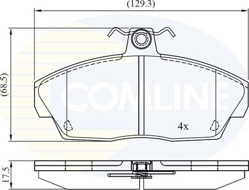 Comline CBP0232 - Тормозные колодки, дисковые, комплект avtokuzovplus.com.ua