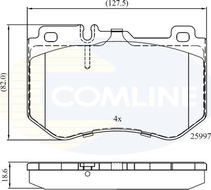 Comline CBP02347 - Гальмівні колодки, дискові гальма autocars.com.ua
