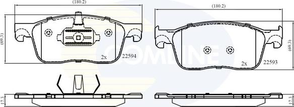 Comline CBP02354 - Тормозные колодки, дисковые, комплект autodnr.net