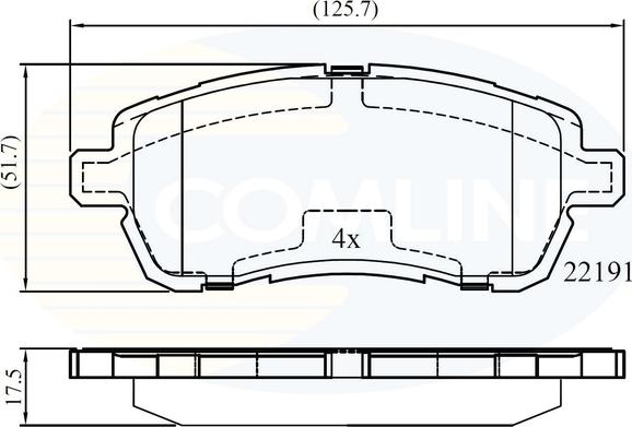 Comline CBP02361 - Гальмівні колодки, дискові гальма autocars.com.ua