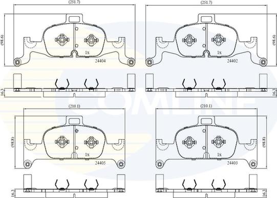 Comline CBP02365 - Тормозные колодки, дисковые, комплект avtokuzovplus.com.ua