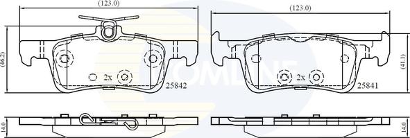 Comline CBP02369 - Гальмівні колодки, дискові гальма autocars.com.ua