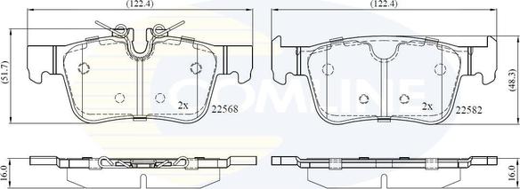 Comline CBP02375 - Гальмівні колодки, дискові гальма autocars.com.ua