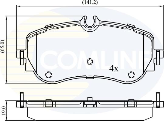 Comline CBP02387 - Тормозные колодки, дисковые, комплект avtokuzovplus.com.ua