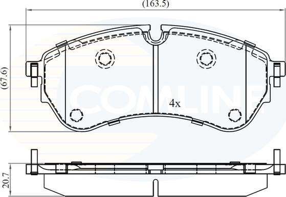 Comline CBP02388 - Тормозные колодки, дисковые, комплект avtokuzovplus.com.ua