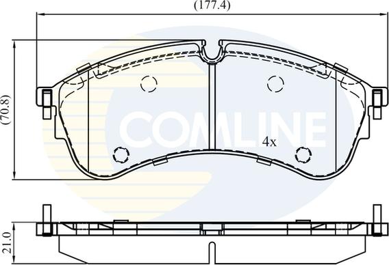 Comline CBP02400 - Гальмівні колодки, дискові гальма autocars.com.ua