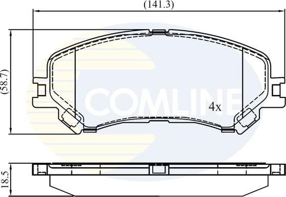 Comline CBP02423 - Гальмівні колодки, дискові гальма autocars.com.ua