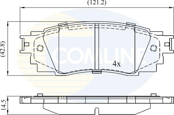 Comline CBP02430 - Гальмівні колодки, дискові гальма autocars.com.ua