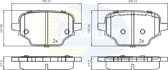 Comline CBP02453 - Гальмівні колодки, дискові гальма autocars.com.ua