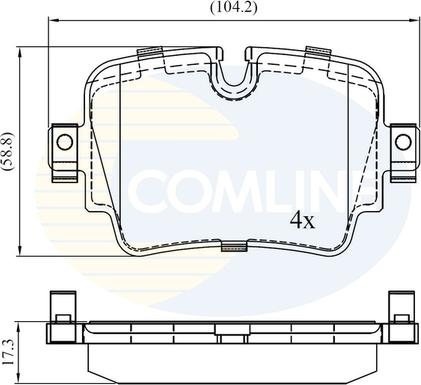 Comline CBP02454 - Гальмівні колодки, дискові гальма autocars.com.ua