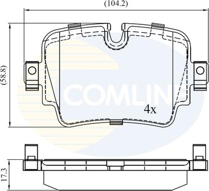 Comline CBP02454 - Тормозные колодки, дисковые, комплект avtokuzovplus.com.ua