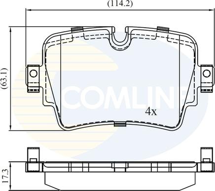 Comline CBP02455 - Гальмівні колодки, дискові гальма autocars.com.ua