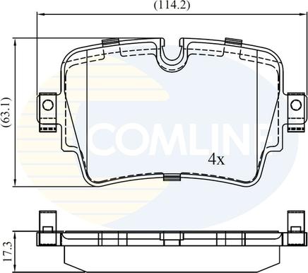 Comline CBP02455 - Тормозные колодки, дисковые, комплект avtokuzovplus.com.ua