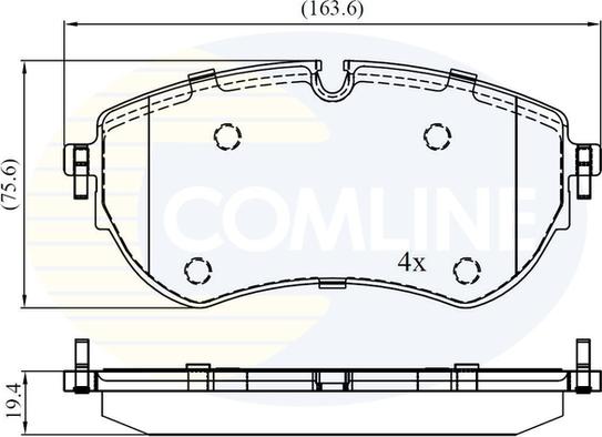 Comline CBP02456 - Гальмівні колодки, дискові гальма autocars.com.ua