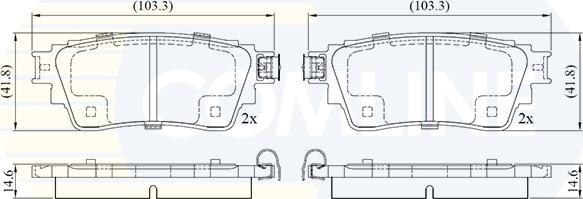 Comline CBP02487 - Гальмівні колодки, дискові гальма autocars.com.ua