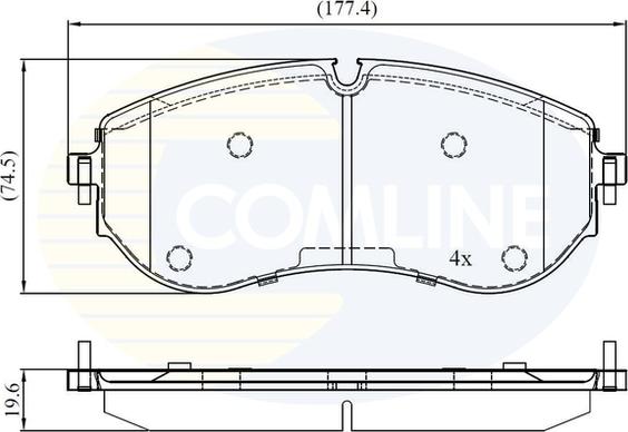 Comline CBP02528 - Гальмівні колодки, дискові гальма autocars.com.ua