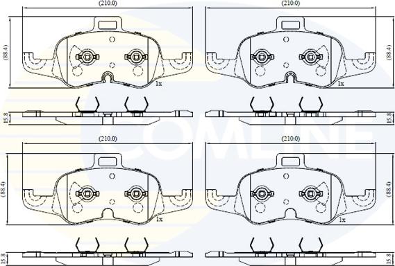 Comline CBP02637 - Тормозные колодки, дисковые, комплект autodnr.net