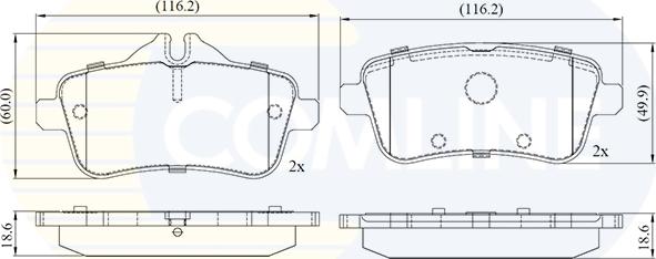 Comline CBP02642 - Тормозные колодки, дисковые, комплект avtokuzovplus.com.ua