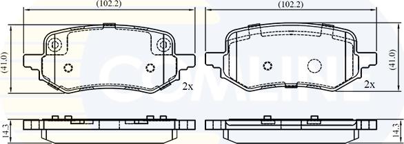 Comline CBP02741 - Тормозные колодки, дисковые, комплект avtokuzovplus.com.ua