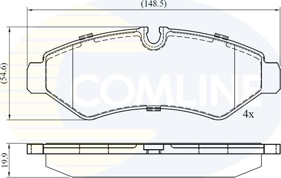 Comline CBP02762 - Гальмівні колодки, дискові гальма autocars.com.ua