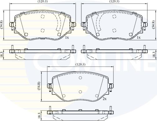 Comline CBP02774 - Гальмівні колодки, дискові гальма autocars.com.ua