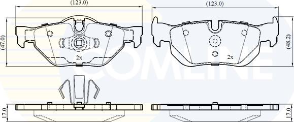 Comline CBP02787 - Тормозные колодки, дисковые, комплект autodnr.net