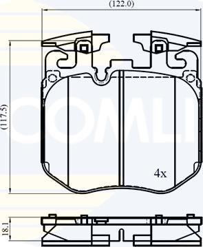 Comline CBP02838 - Тормозные колодки, дисковые, комплект avtokuzovplus.com.ua